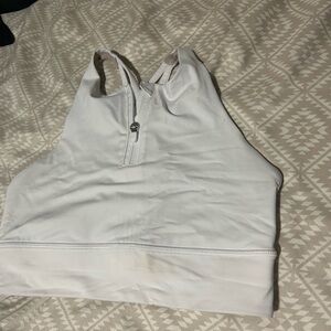 lululemon athletica White Zip-Up Tank Top